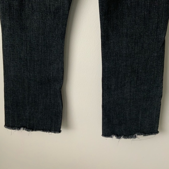 MOTHER Jeans High Waisted Rascal Slice Undone Hem Black Size 29 - Picture 9 of 16